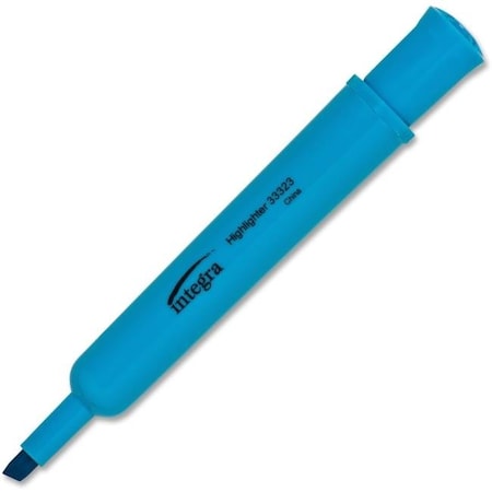 Integral Integra ITA33323 Chisel Tip Desk Highlighter - Fluorescent Blue ITA33323